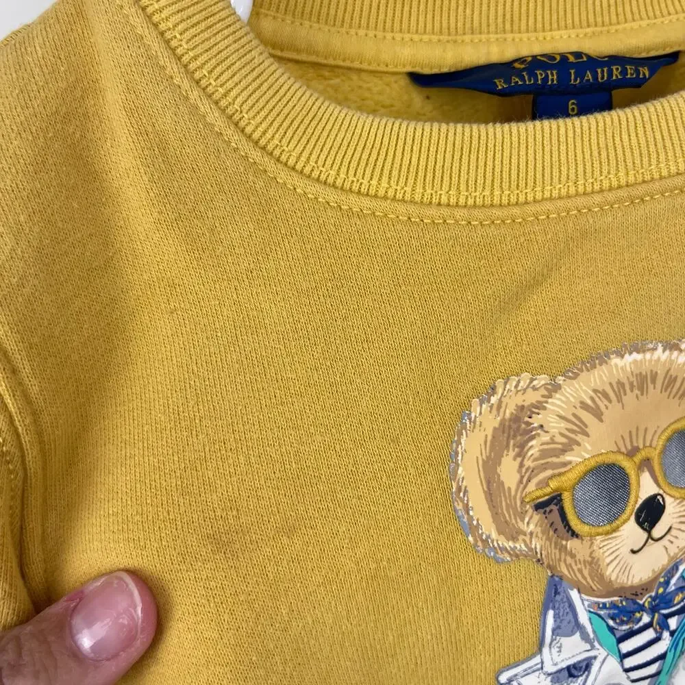 Ralph Lauren Polo Bear Sweatshirt Golden Yellow 6